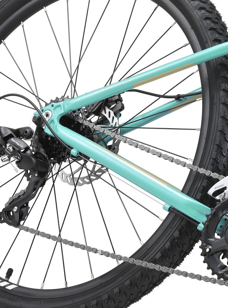 Bicicleta MTB Venus 2 Aro 27'' Mujer - Azul Flúor / Talla M, foto 3