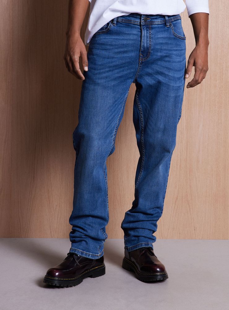 Opposite Jeans Tiro Medio Regular Fit Lavado