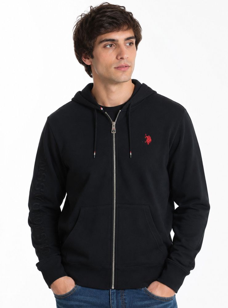 US Polo Assn Polerón con Capucha Cierre Bolsillos