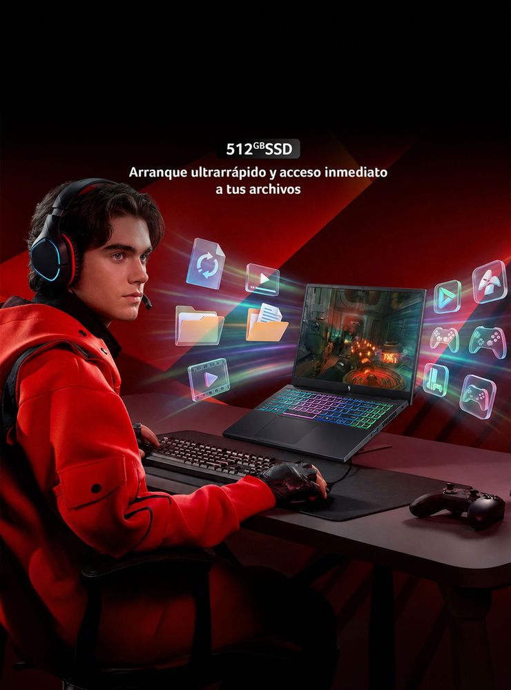 Acer Nitro V15 ANV15-A31-R88H-2 AMD Ryzen 7 170 RTX 5050 16GB 512GB 15.6" Negro, foto 6