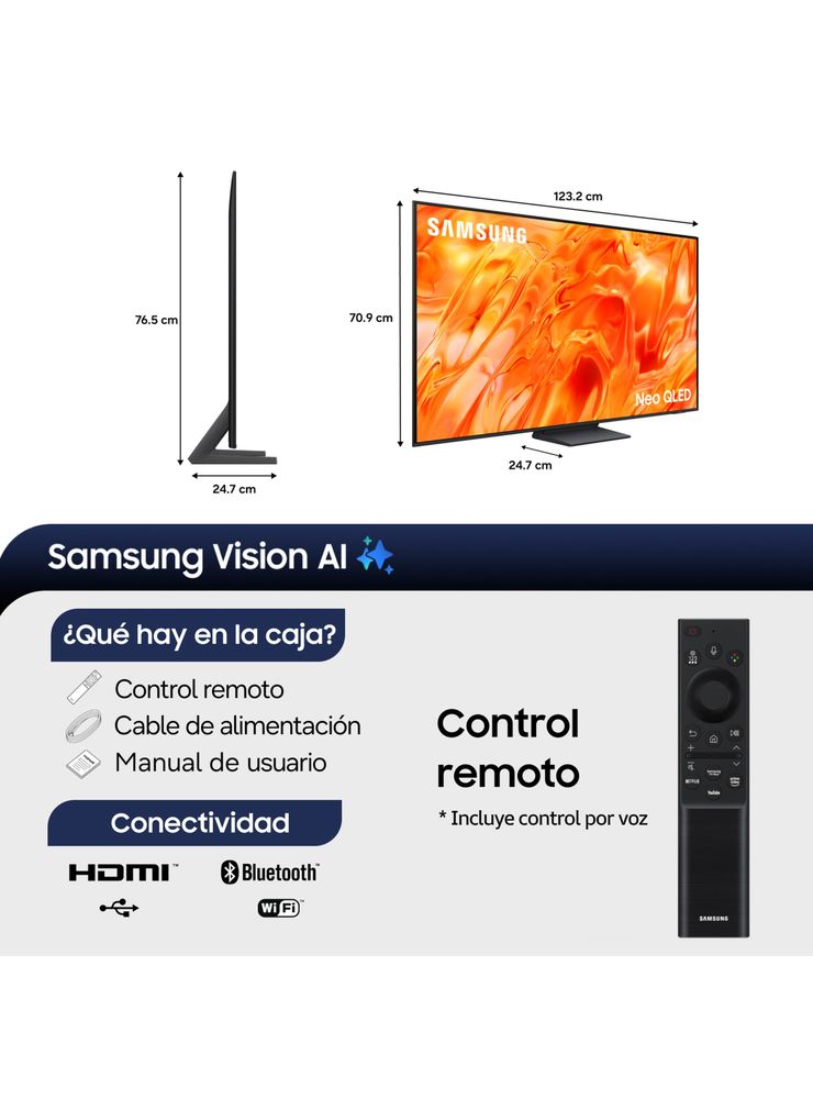Neo QLED Smart TV 55'' 4K UHD Vision AI QN75H 2026 + Control por Voz, foto 2