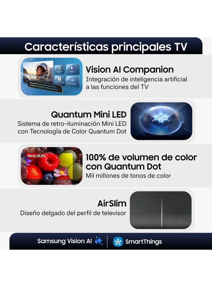 Neo QLED Smart TV 55'' 4K UHD Vision AI QN75H 2026 + Control por Voz, foto 5