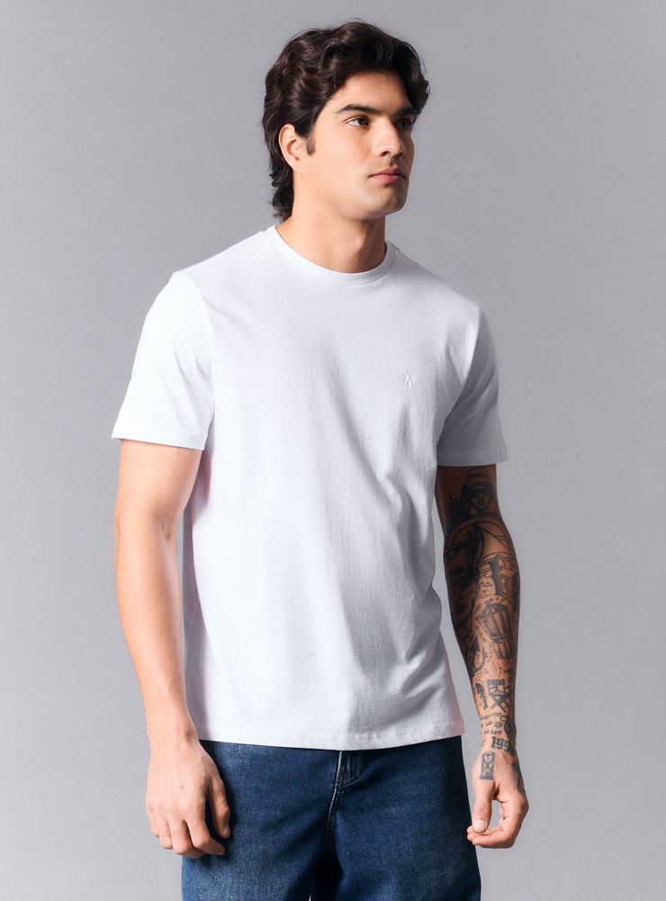 Foster Polera Manga Corta Básica Lisa