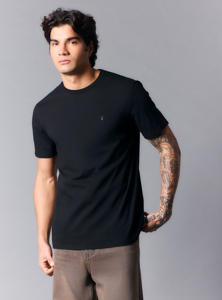 Foster Polera Manga Corta Básica Lisa