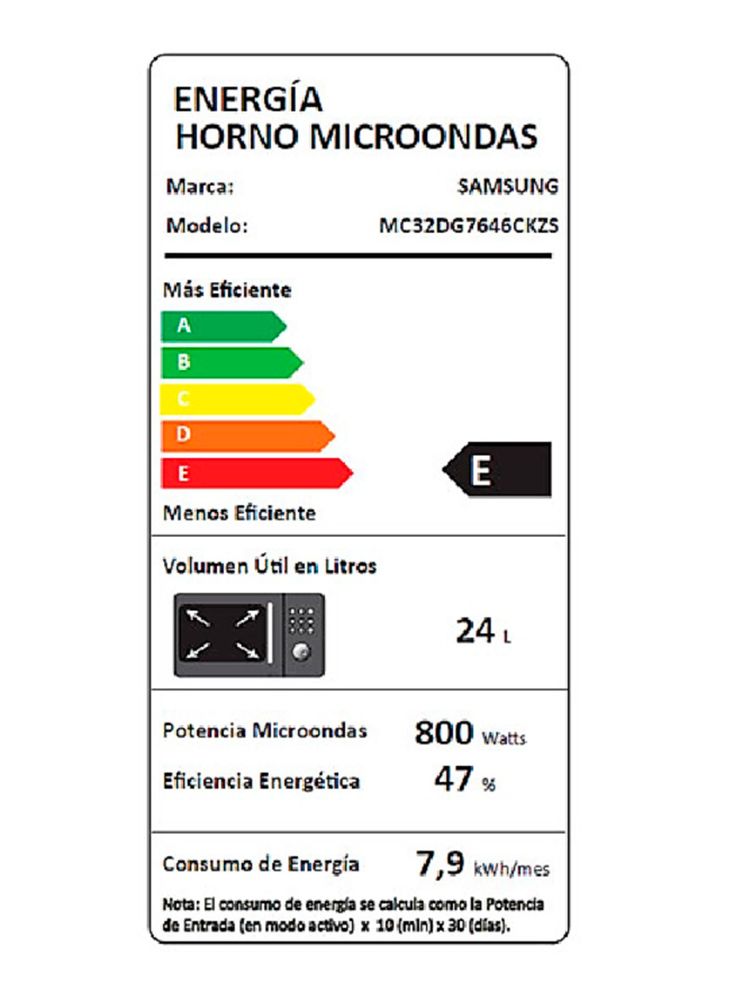 Samsung MC32DG7646CK Air Fry 32 L Negro, foto 9