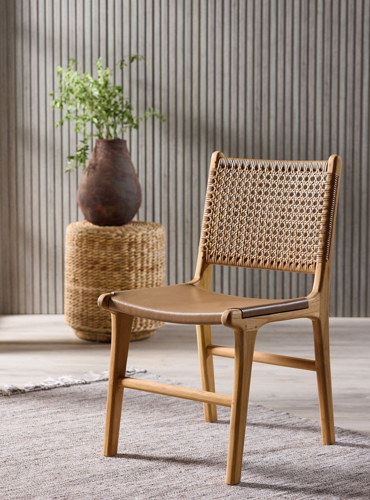 Alaniz Home Silla Comedor Cuero Rattan