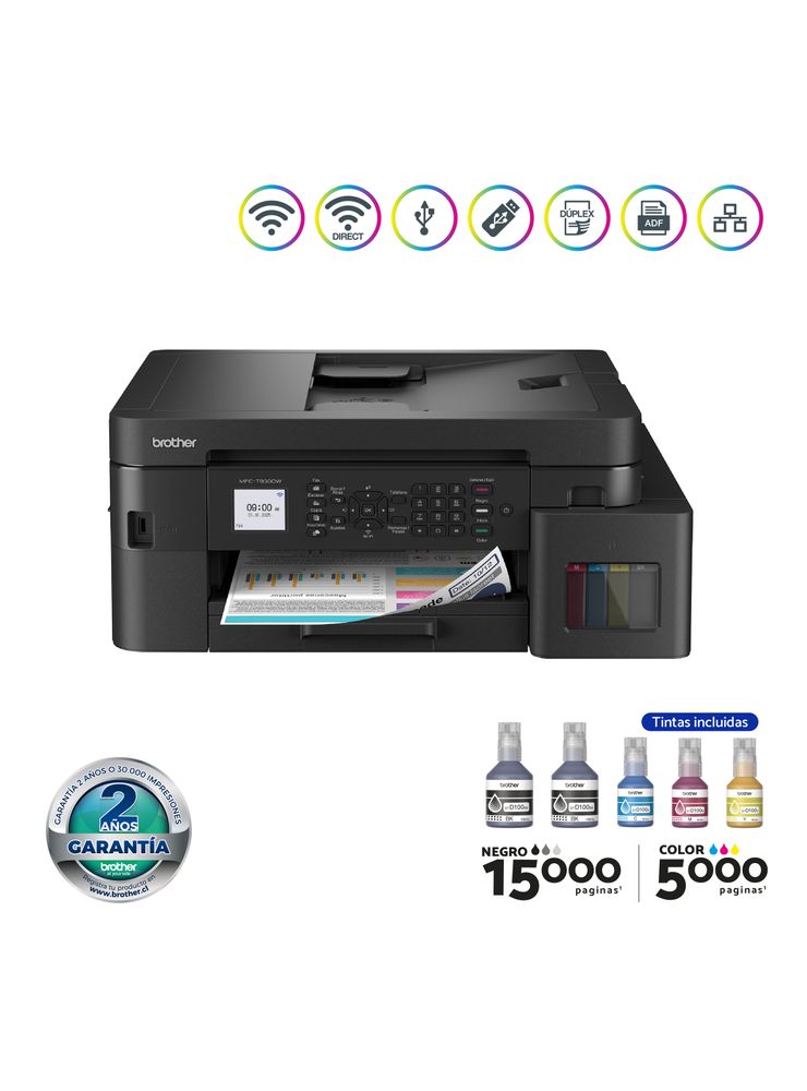 Brother Impresoras Tinta Continua Multifuncional MFCT930DW Negro
