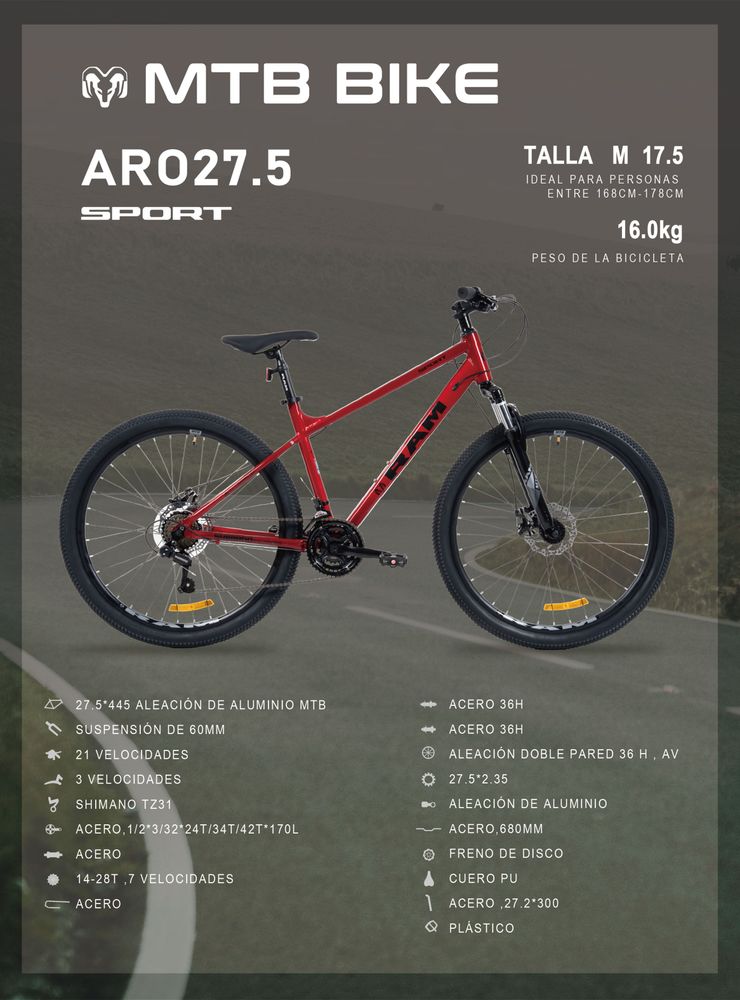 Ram Sport 27.5 Rojo, foto 6