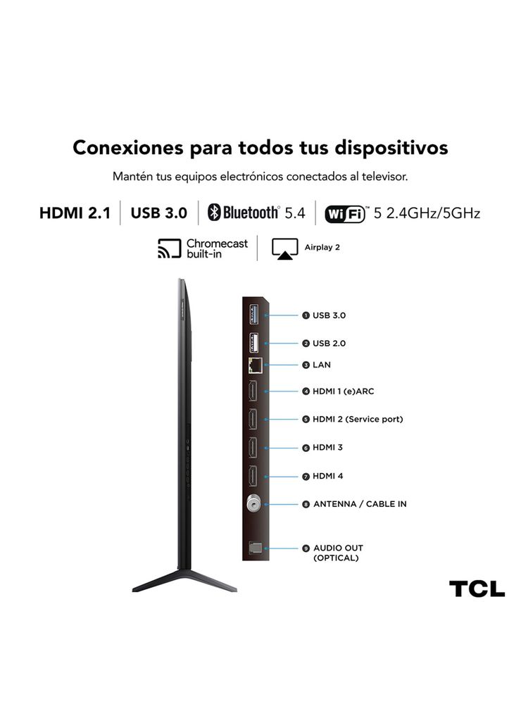 Mini LED Smart TV 75'' UHD 4K C6K Gamer, foto 2