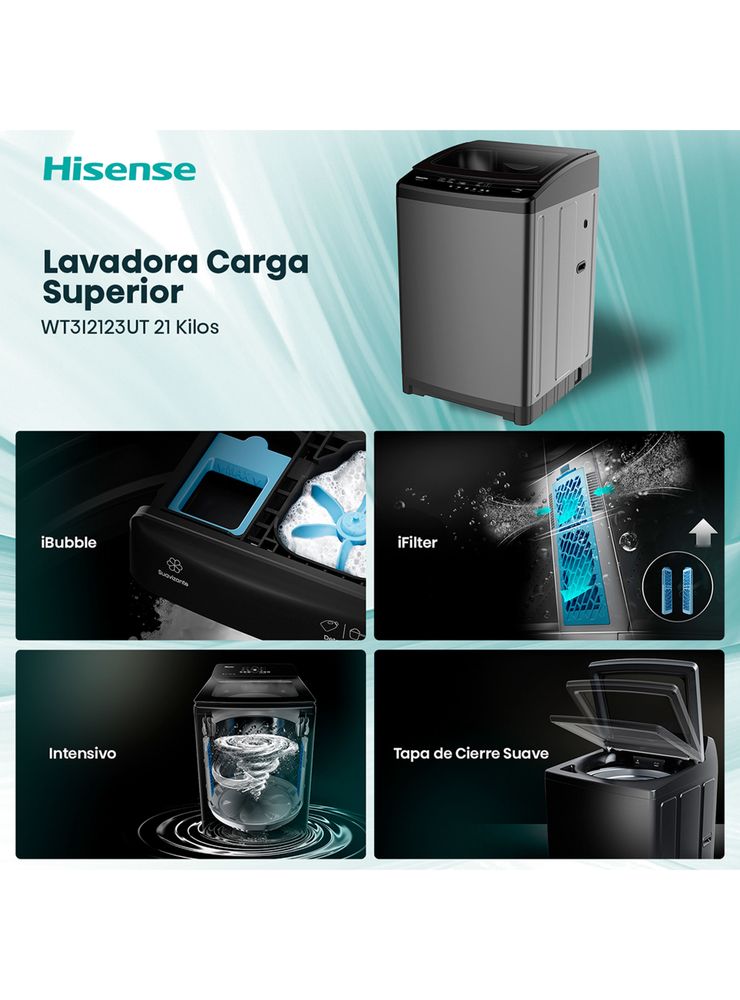 Lavadora Carga Superior 21 Kg WT3I2123UT, foto 3