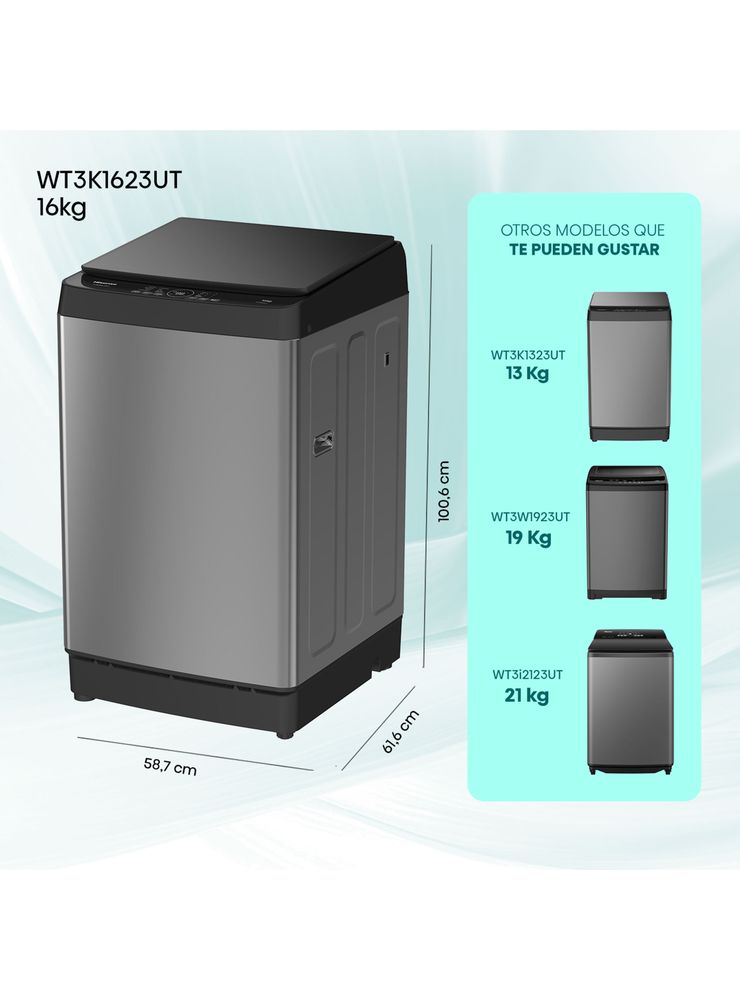 Hisense WT3K1623UT 16 kg Titanium Grey, foto 2