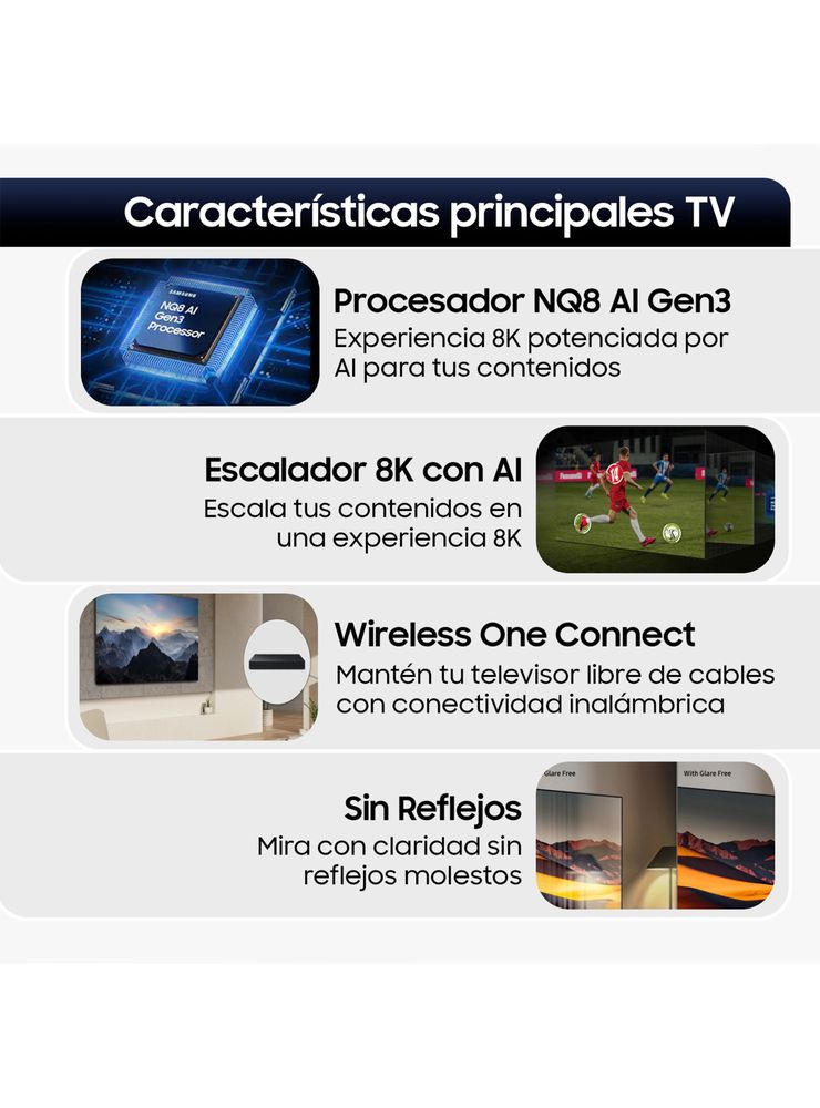 Neo QLED Mini LED Smart TV 75'' 8K UHD Vision AI QN990F 2025, foto 4