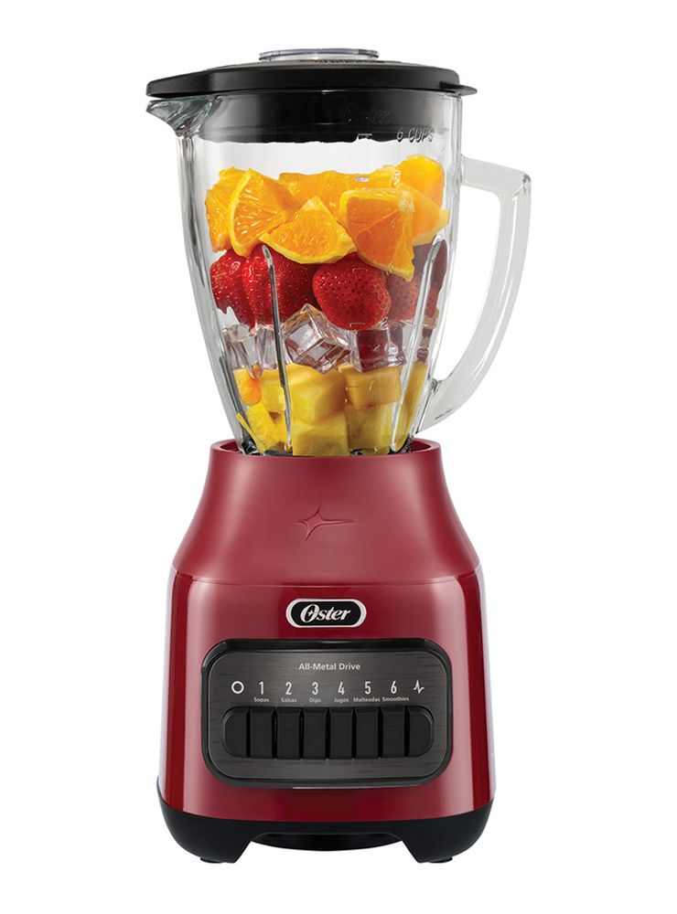 Oster Licuadora 6 Velocidades 800W + Pulso BLSTPEGRPB Rojo