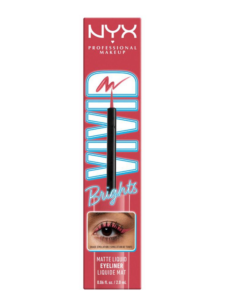 Nyx Professional Makeup Vivid Bright Liquid Liner On Red, foto 5