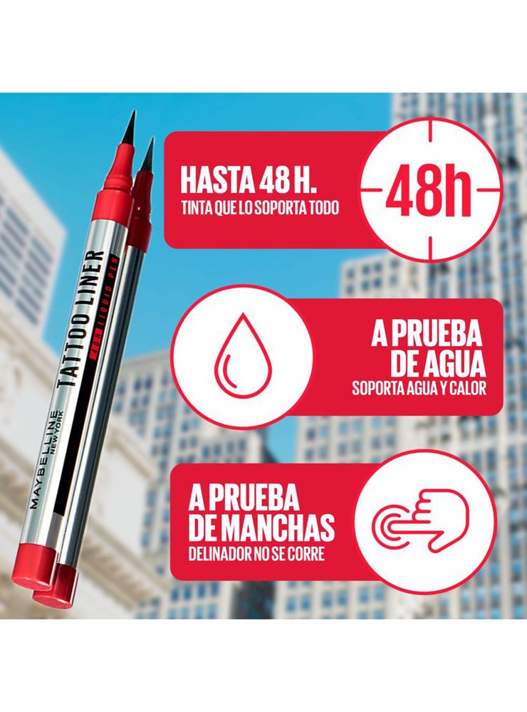 Maybelline Tattoo Liner 48H Liquid Pen Black, foto 5