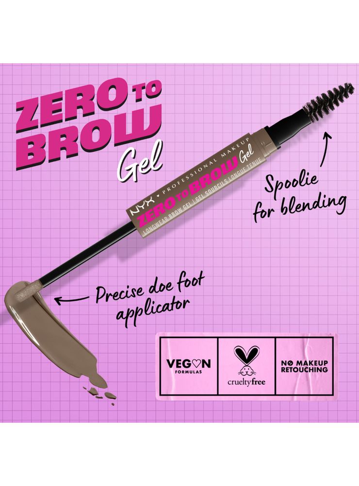 Nyx Professional Makeup Zero To Brow Ash Brown, foto 5