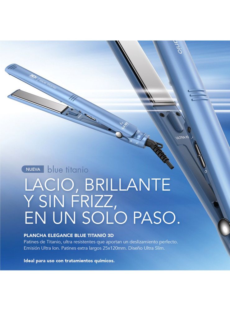 Alisador de Pelo Elegance 3D Blue Titanio, foto 3