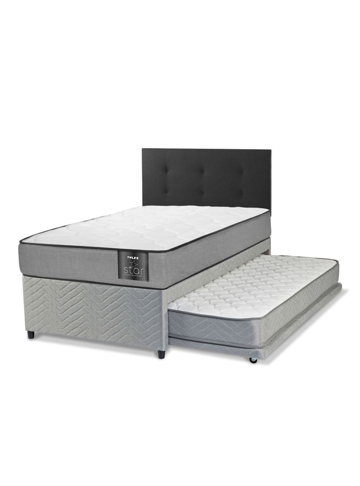 Flex Diván Star 1.5 Plazas + Respaldo Royal Negro
