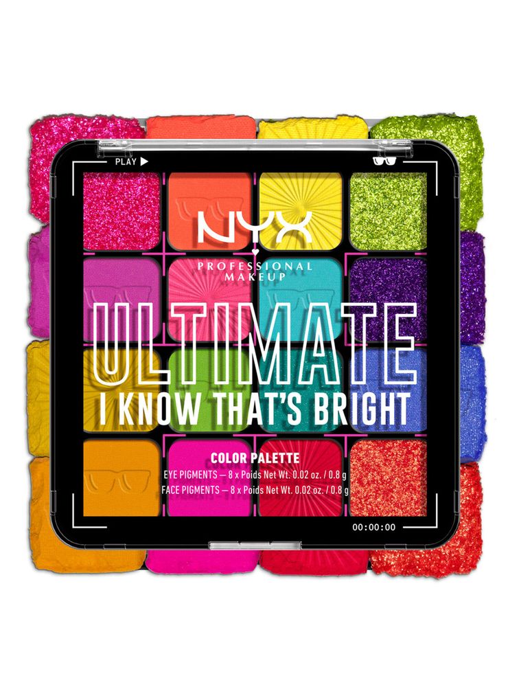 Nyx Professional Makeup Ultimate Shadow Palette I Know Thats Bright, foto 3