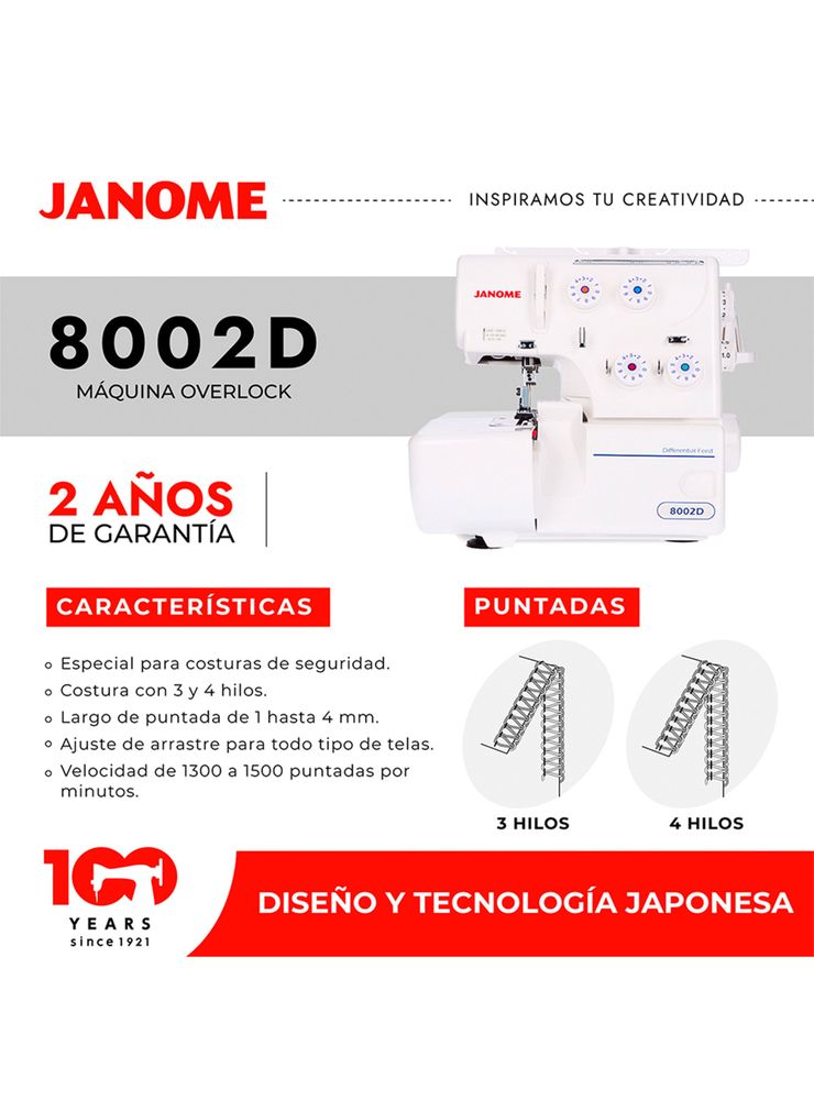 Janome 3022 + 8002D Blanco, foto 6