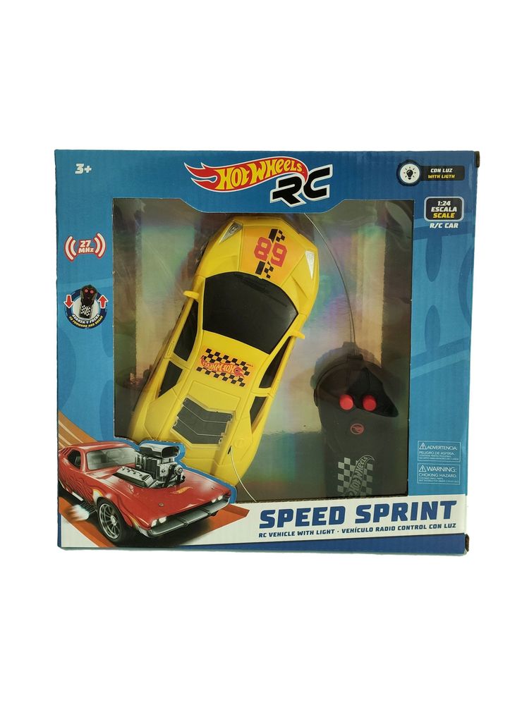 Hot Wheels Auto a Control Remoto 1:24 Speed Amarillo