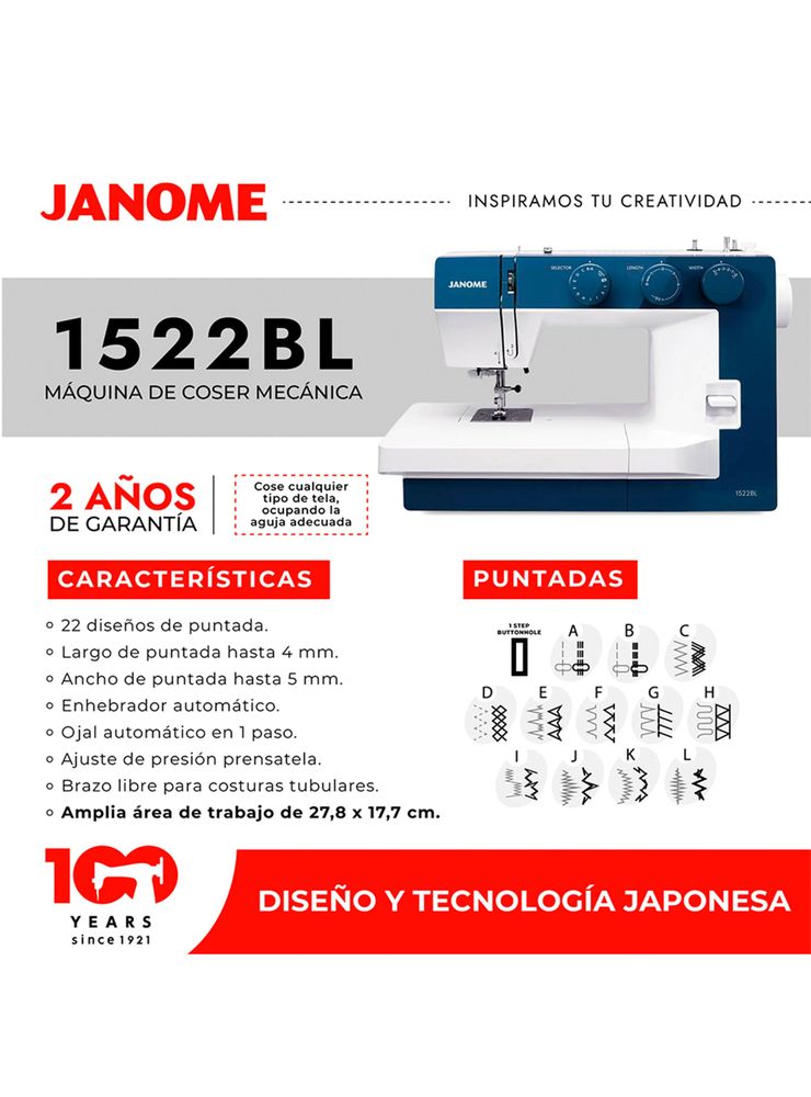 Janome 1522BL Azul, foto 7