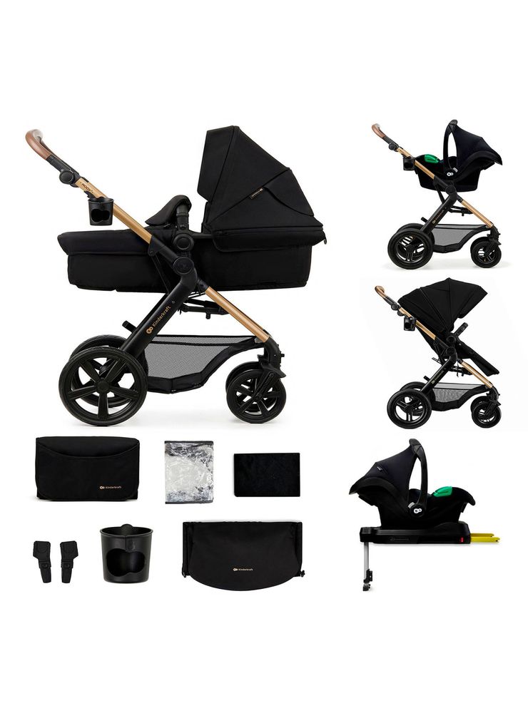 Kinderkraft Moov 2 XL Air Travel System + Base Pure Black, foto 4