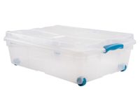 Caja organizadora 32 litros Rollbox transparente Wenco
