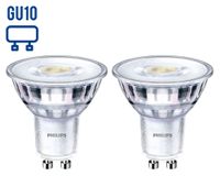 Ampolleta LED 4,6-50W GU10 luz cálida 2 unidades Philips
