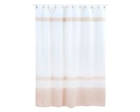 Cortina baño 180x180 cm lino estampado blanco Cotidiana