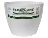 Macetero Biodegradable Bamboo blanco 24x24x18 cm