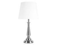 Lámpara sobremesa 1L E27 Acamar blanco/níquel Abitare