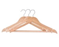 Colgador madera natural 3 unidades