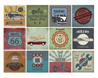 Vinilo adhesivo 15x15 cm Motors 12 unidades