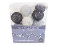 Guirnalda de luces 1.5W 20 luces luz cálida Bola Algodón multicolor