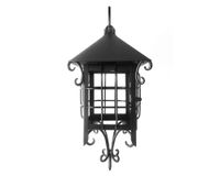 Farol 1L E27 Colonial con soporte negro mate Euro.