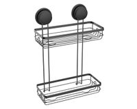 Organizador ducha 2 niveles negro Cotidiana