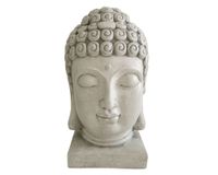Figura decorativa 42 cm cabeza buda gris claro Outzen
