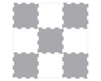 Mat armable gris/blanco 9 piezas Cotidiana