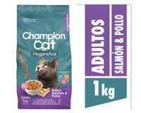 Alimento seco gatos 1 kg Hogareños salmón y pollo Champion Cat.