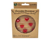 Guirnalda decorativa 20L 210 cm Corazón Ledzone