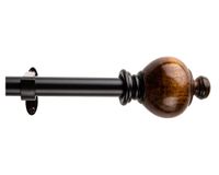 Barra cortina extensible 16/19 mm 120/210 cm Queen negro Dib