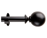 Barra cortina extensible 16/19 mm 120/210 cm Bola negro Dib
