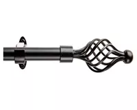 Barra cortina extensible 16/19 mm 120/210 cm Nido negro Dib