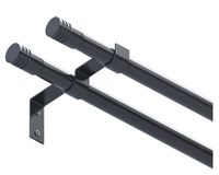 Barra cortina 7x240 cm Doble negro Decor