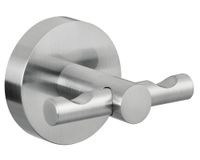 Percha doble Moon gris mate Tesa