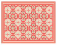 Alfombra de cocina 40x60 cm Flor Árabe coral