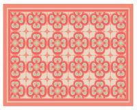 Alfombra de cocina 50x70 cm Flor Árabe coral