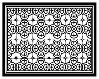 Alfombra de cocina 50x70 cm Flor Árabe negro