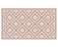 Alfombra de cocina 50x90 cm Rombos rosado